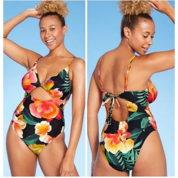 Shade & Shore keyhole front one piece swimsuit - Picture 5 of 8